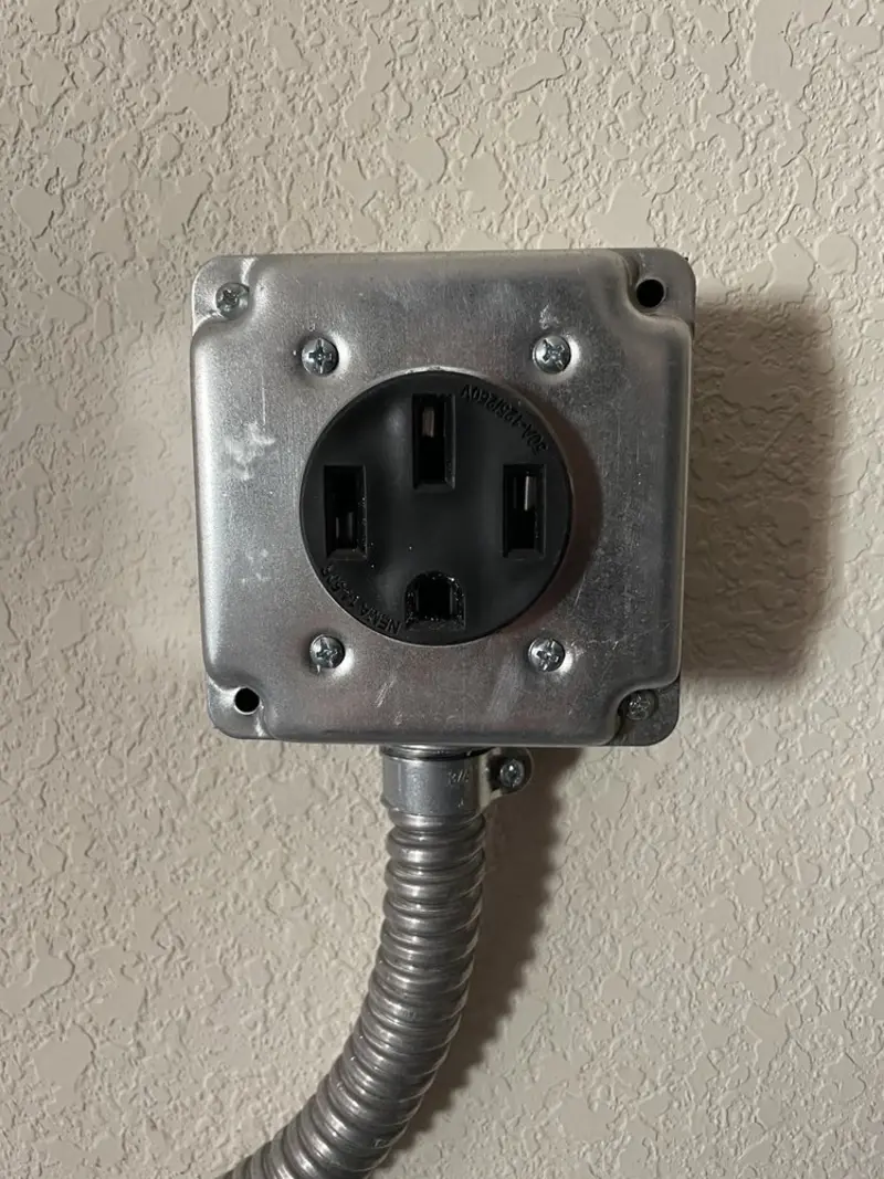 NEMA 14-50 outlet installed for Smart Home Electrical in Trinity